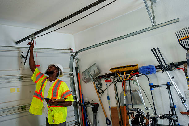 Professional Garage Door Panel Replacement technician working in Frankston, TX